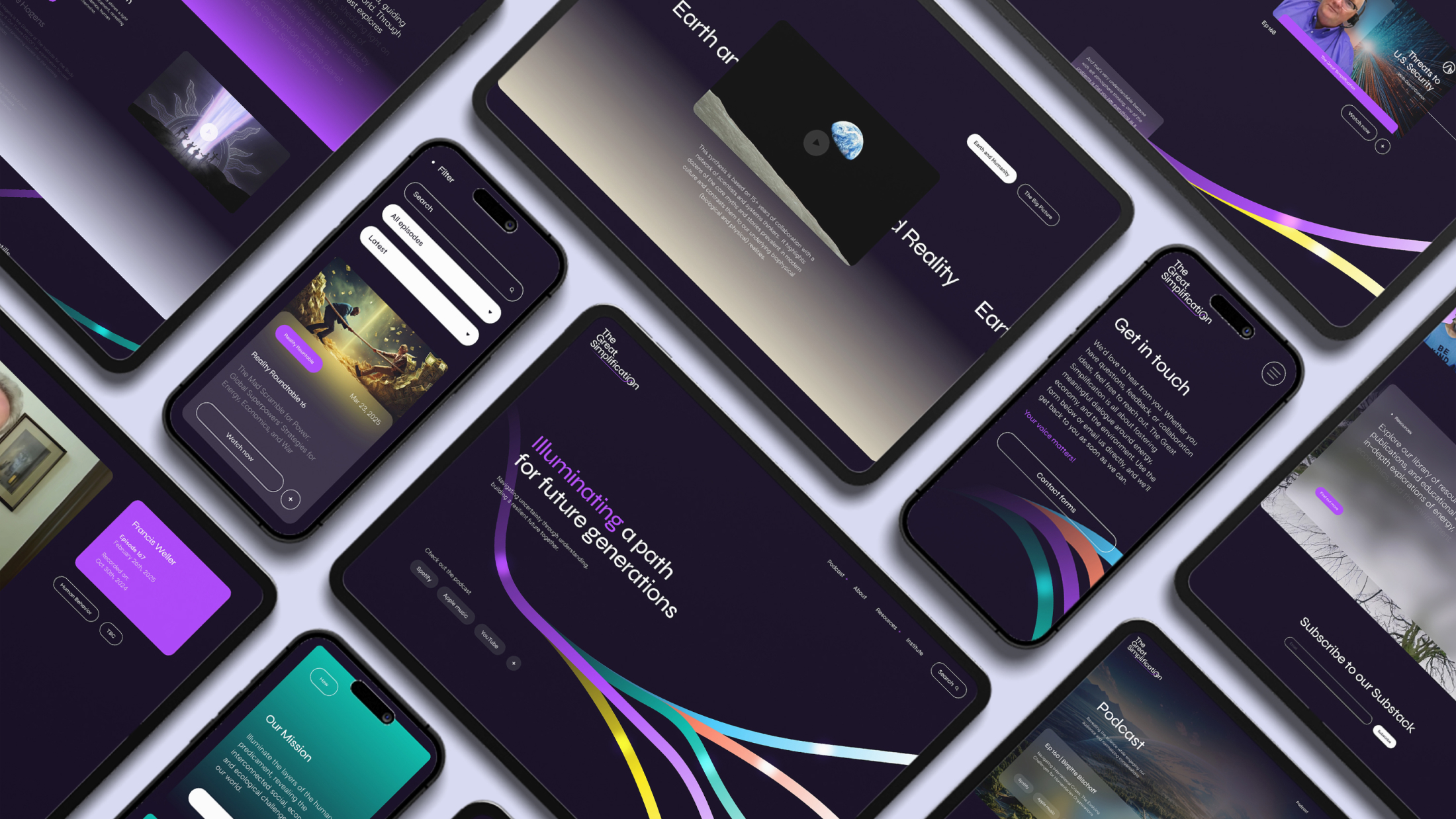 The Great Simplification responsive web overview