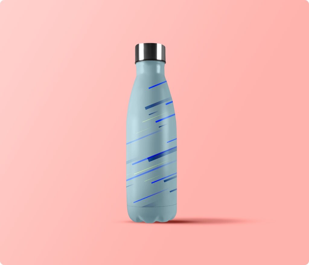 Lofted water bottle